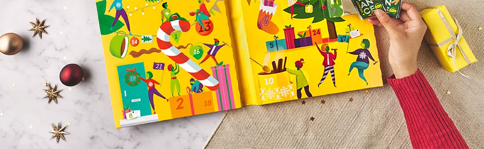 Lipton | Advent Calendar 2023 Teas and Infusions | Assortment of 48 Black/Green Teas and Gourmet Infusions | Gift idea - thé
