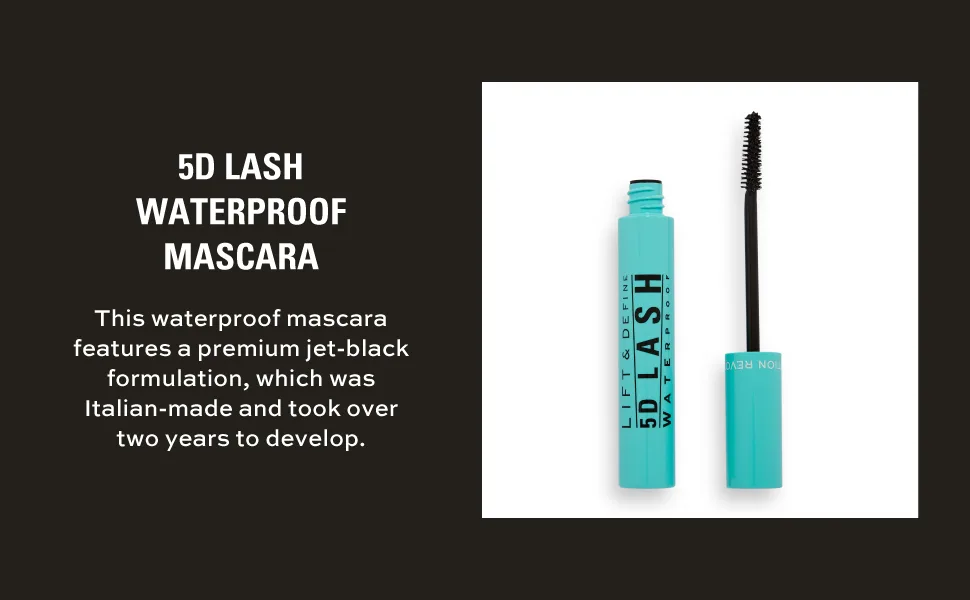 Makeup Revolution 5D Lash Waterproof Mascara 14ml - Makeup Revolution Mascara imperméable pour cils 5D