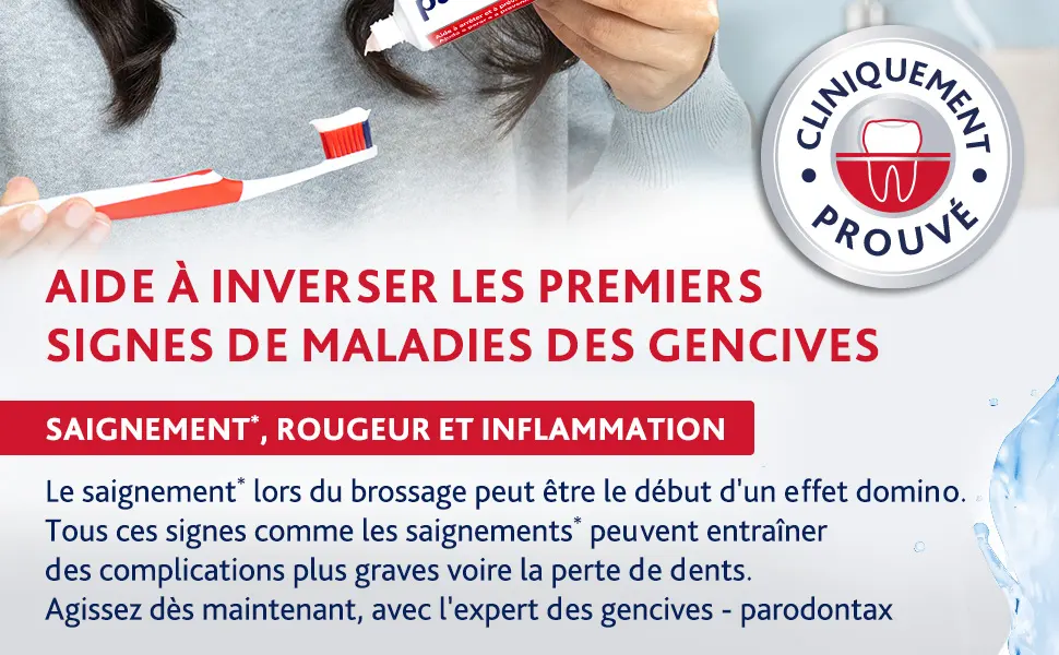 Parodontax Intense Freshness Toothpaste Relieves Tooth Sensitivity Extra Fresh Pack of 12x75 ml - Fraicheur Intense