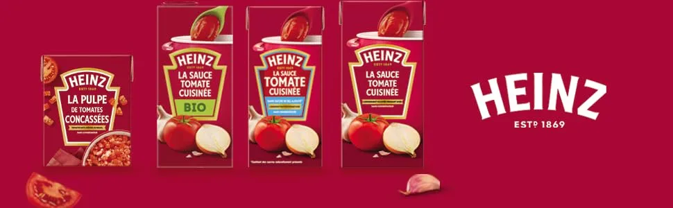 Heinz Brick Cooked Tomato Sauce 520g - Heinz, Sauce tomate cuisinée, pulpe, coulis , purée, sauce chaude