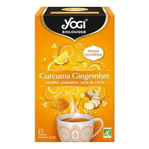 Yogi Organic Turmeric Ginger Infusion 100% Organic 15 Heat Sealed Sachets and without staple 24 g 311916 - product information 2