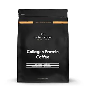 Protein Works Collagen Protein Coffee Bovine Collagen Powder Premium Hydrolyzed Collagen Caramel Latte 950g 38 Servings - collagen coffee pouch