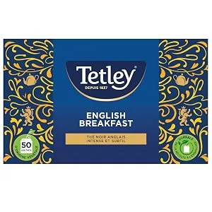 Tetley Full-bodied tea - strong black tea - Box of 25 classic tea bags - ENGLISH