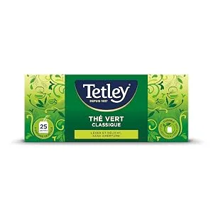 Tetley Full-bodied tea - strong black tea - Box of 25 classic tea bags - THE VERT