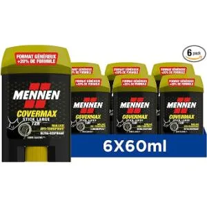 MENNEN COVERMAX Antiperspirant for men 72H large stick without alcohol - Pack of 6 - product information 1