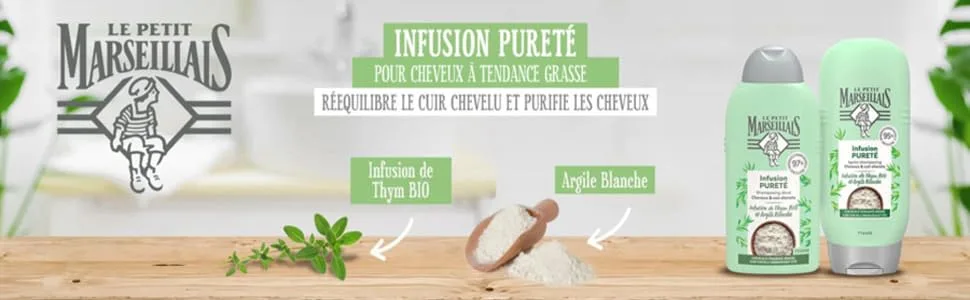Le Petit Marseillais Purity Conditioner Infusion Thyme/Organic White Clay 191 G (Pack of 1) - Infusion pureté