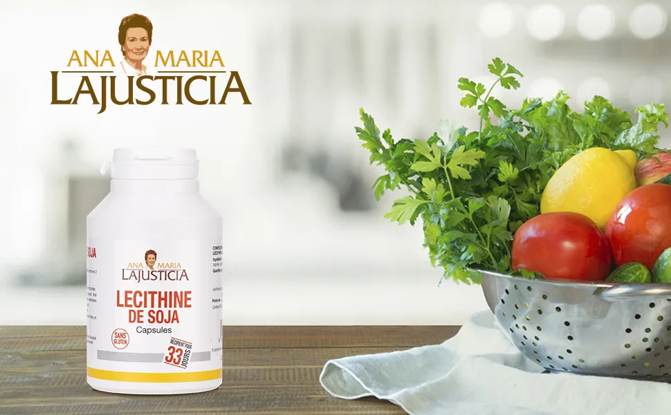 Ana Maria Lajusticia - Soy lecithin - 300 beads - Reduces blood cholesterol levels and improves memory. Suitable for vegans. - 40FR