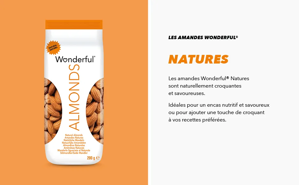 Wonderful Pistachios - Natural Almonds 400g (Packaging May Vary) - amandes natures