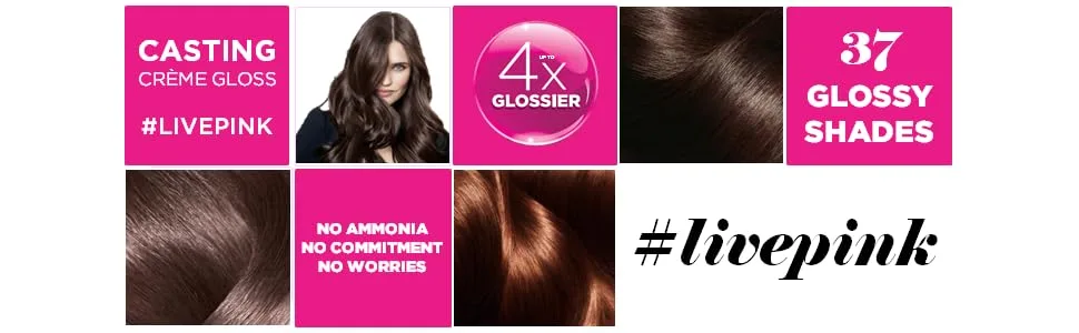 L'Or al Paris Casting Cr me Gloss Hair Color - Casting Creme Gloss, semi permanent, coloration pour cheveux, coloration pour cheveux, cheveux bruns, cheveux blonds, cheveux brillants