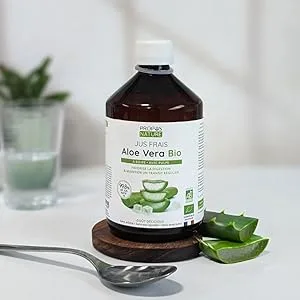 Organic Aloe Vera juice with fresh pulp - 99.8% native juice - Promotes digestion - 500 ml - Propos'Nature - product information 2