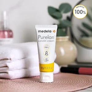 Medela Purelan 7g Lanolin Cream Fast Relief for Sore and Dry Skin 100% Natural Hypoallergenic  - Naturel