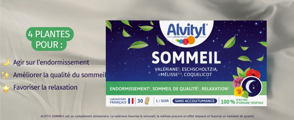 Alvityl - Sleep tablets - 4 active ingredients of plant origin - Sleep Quality sleep Relaxation - 30 nights - sommeil