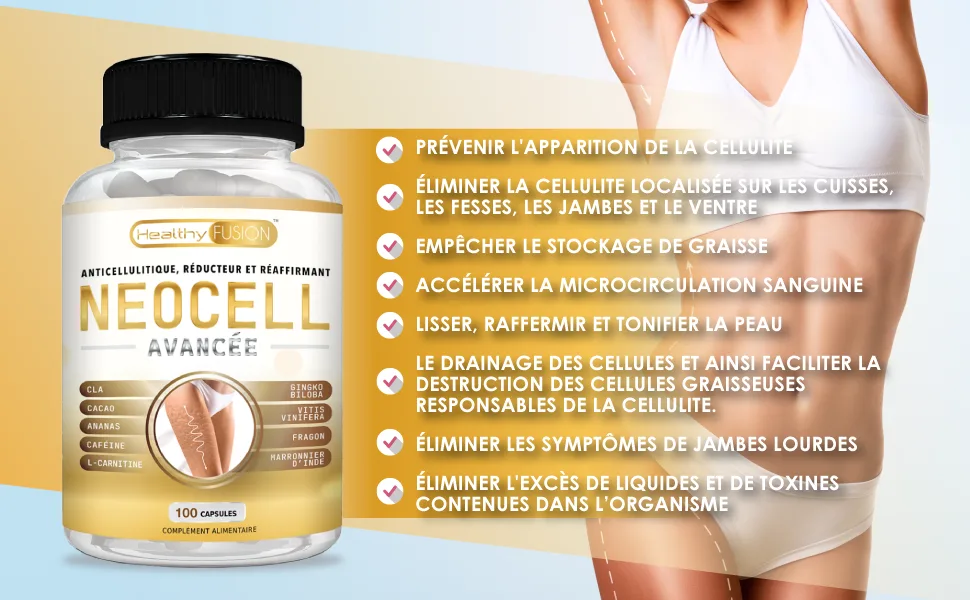 Powerful Anti-Cellulite & Intensive Reducer | Anti Cellulite Capsules | Effectively Removes Orange Peel | Fast-Acting Complete Formula with CLA L-Carnitine & Caffeine | 100 Capsules - anti-cellulite