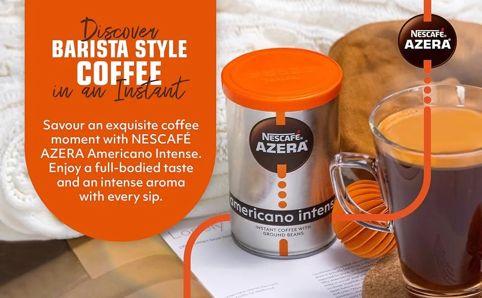 Nescafe Azera Americano Intense Instant Coffee 90g - azera intense