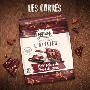 Nestl Les Recettes de L'Atelier - Dark Chocolate and Candied Orange Bar - 100g - Carré