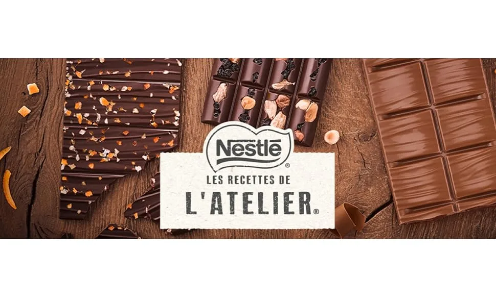 Nestl Les Recettes de L'Atelier - Dark Chocolate and Candied Orange Bar - 100g - header