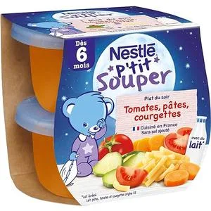 Nestl B b P'tit Souper Tomatoes Pasta Courgettes Vegetable and Starchy Dish From 6 Months 2 x 200 g - product information 2