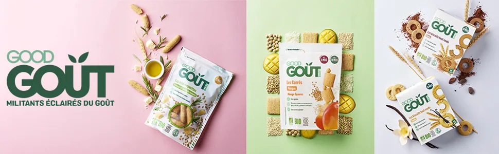 GOOD TASTE - Mini Tomato and Basil Chopsticks - Breadsticks for Babies - From 12 Months - Resealable Bag - 70g - ORGANIC - Biscuits