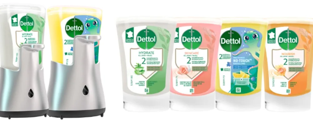 DETTOL No-Touch Liquid Hand Soap Refill 250 ml - Cleansing Action - Aloe Vera (3 Refills) - Dettol nouvelle gamme