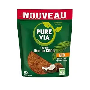 Pure Via Doypack Organic Coconut Fluer Sugar from Organic Farming Origin Idonesia 250g - PUREVIA COCO