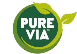 PURE VIA - Box of 40 sticks Stevia Powder Zero Calorie - PUREVIA LOGO