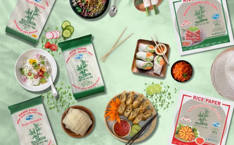 BAMBOO TREE - Rice noodles 3Mm. - 1 X 200 GR - Bamboo Tree Rice products, Rice Paper, Rice Vermicelli, Rice Noodles