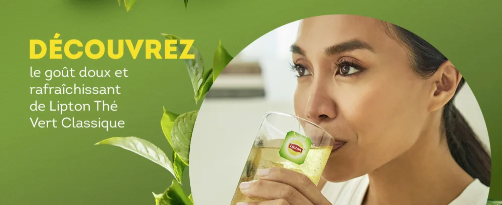 Lipton Green Tea Green Tea from Asia Cold or Hot Infusion Mint Taste Freshness 100% Natural Origin Ingredients 30 sachets - thé vert goût