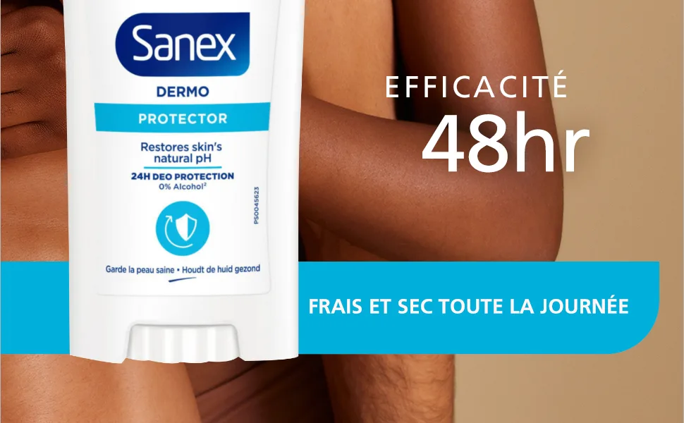SANEX - Dermo Protector Deodorant Stick - Women's/Men's Deodorant - Effective for 24 hours - 65 ml - Sanex