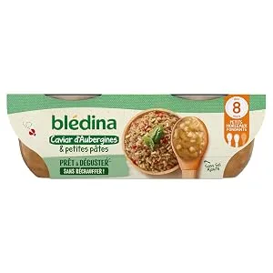 Bl dina - Ready to taste - Eggplant Caviar & Small Pasta - From 8 months - 12x200g - aubergines