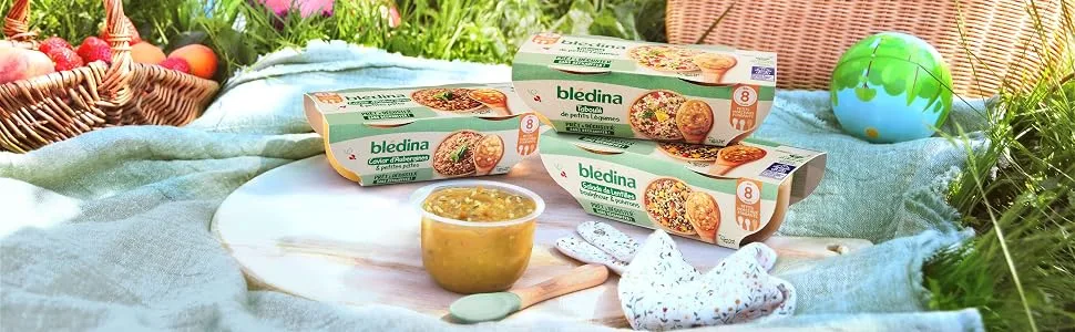 Bl dina - Ready to taste - Eggplant Caviar & Small Pasta - From 8 months - 12x200g - Gamme Bols
