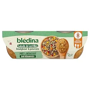 Bl dina - Ready to taste - Eggplant Caviar & Small Pasta - From 8 months - 12x200g - lentilles