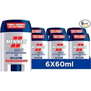 MENNEN X-TREME Antiperspirant for men 48H large stick without alcohol - Pack of 6 - product information 2