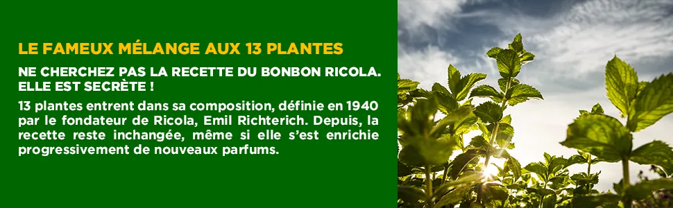 Ricola - Sweets with Swiss Plants - Apple Mint - Refreshing - Sugar Free - Box of 50g - Ricola