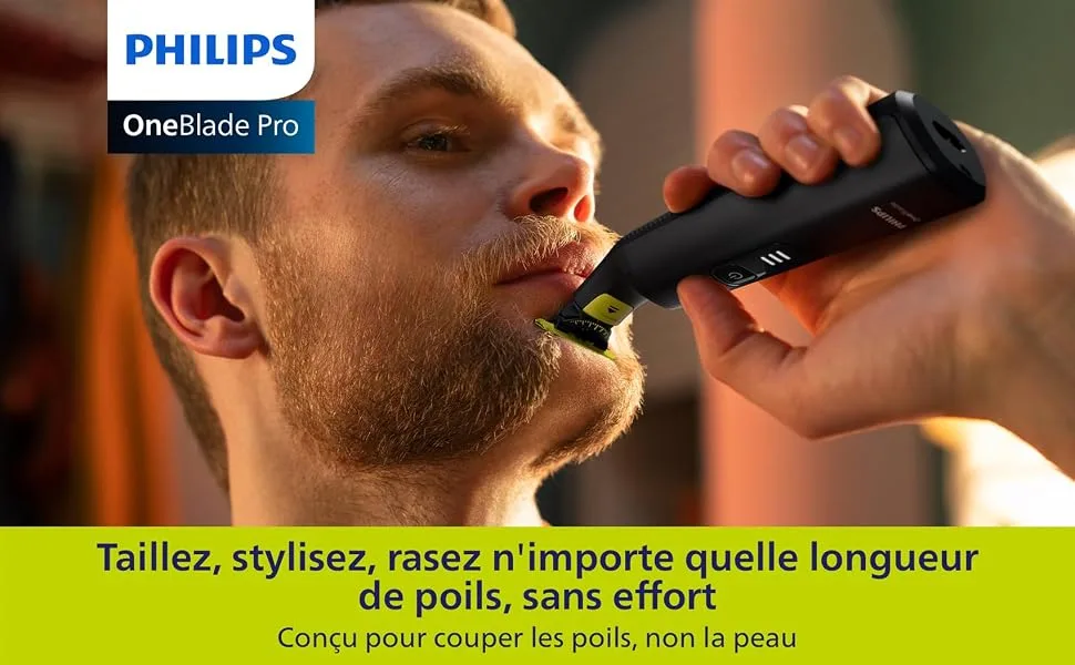 Philips OneBlade Pro 360 Authentic Face+Body - Electric Beard Trimmer Shaver and Body Trimmer 2 x 360 Blades 1 Comb with 2 - product information 1