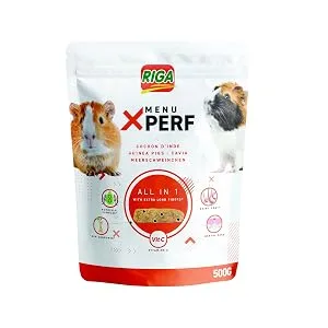Riga - Menu X'Perf - Dwarf Rabbit Food - Extruded Granules - Flax Seed Fiber and Vegetables - Yucca Extracts - Enriched with - Menu X