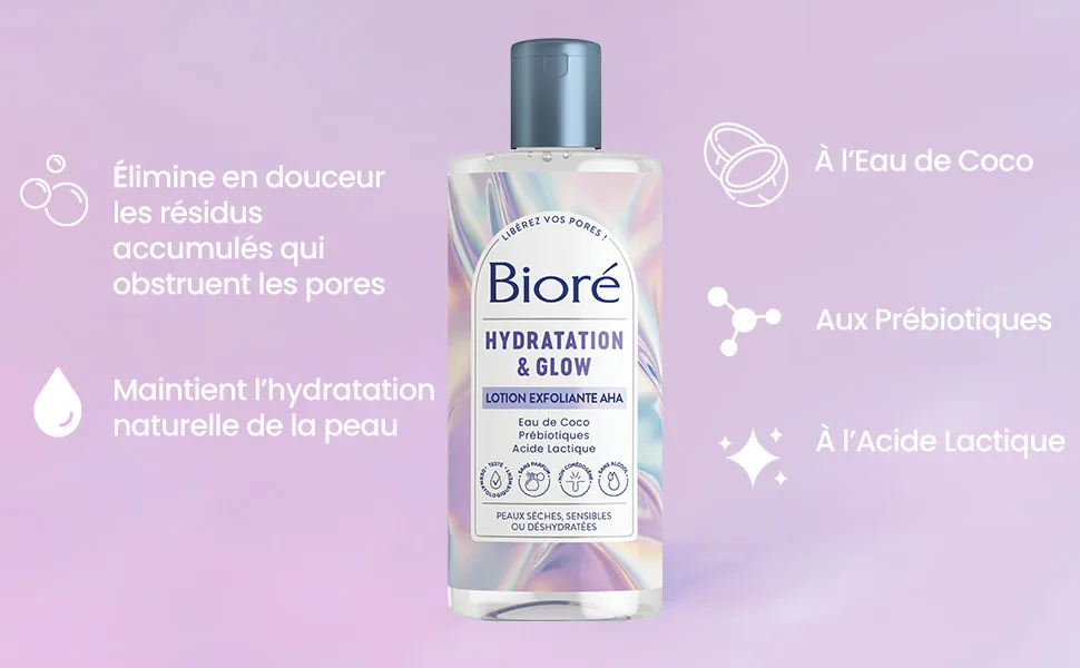 Biore AHA Hydration & Glow Exfoliating Lotion 235ml - lotion aha ingredients