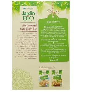 Jardin BiO tic Long Grain Basmati Rice 500 g (Pack of 1) - product information 2
