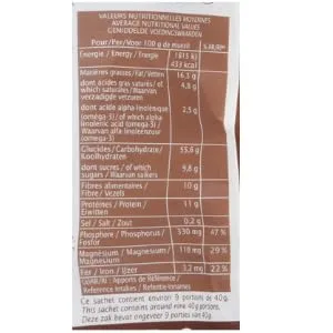 Jardin BiO tic - Dark Chocolate and Flax Seed Muesli 375g - product information 2