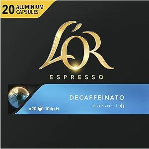 L'Or Espresso Caf Decaffeinato - Intensity 6 - 20 Aluminum Capsules Compatible with Nespresso * Machines - product information 2