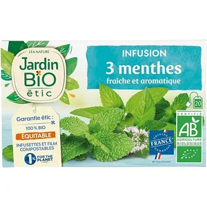 Jardin BiO tic - Infusion 3 Mints - 20 sachets - product information 2