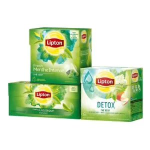 Lipton Black Tea Peach and Mango Taste Vitality Rainforest Alliance Certified 20 Bags - Thés Verts