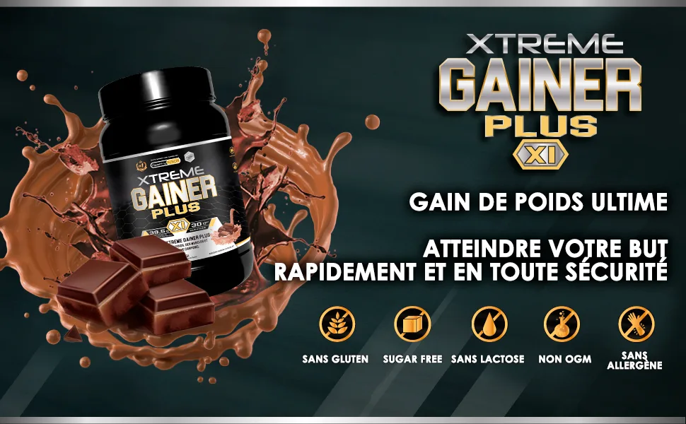 Extreme Gainer | With Whey Protein Magnesium Oatmeal & Maca | High Carbonhydrate Content | Weight Gain | Increased Muscle Mass | Chocolate 1.5 kg - gainer