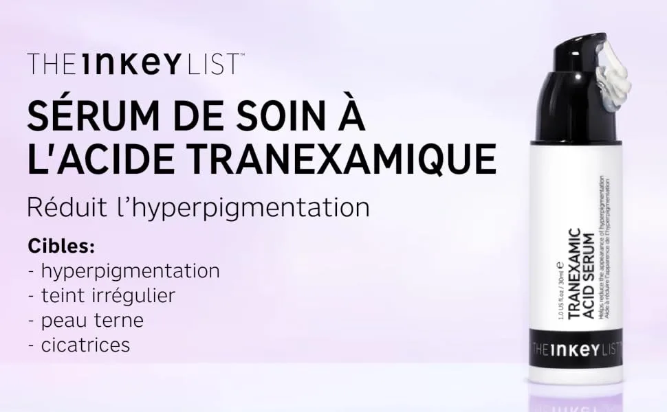 The INKEY List 2% Tranexamic Acid Serum to Reduce Hyperpigmentation and Target Uneven Skin Tone and Dark Spots 30ml - The INKEY List Sérum à 2 % d