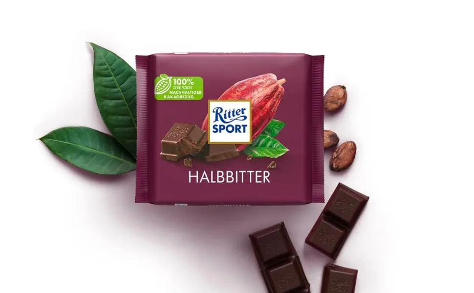 New Design: Half-Bitter Sport Knight 100g Bitter Chocolate with 50% Cocoa Dark Table Chocolate Noble Table Chocolate from Nicaraguas Cocoa Beans - product information 2