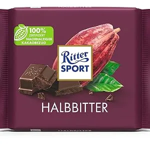 New Design: Half-Bitter Sport Knight 100g Bitter Chocolate with 50% Cocoa Dark Table Chocolate Noble Table Chocolate from Nicaraguas Cocoa Beans - Jaune