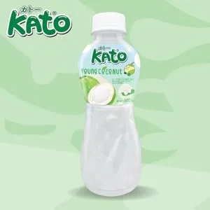 KATO - Jus de Noix de Coco avec Nata de Coco - 24 x 320 ml - Multipack - Kato Coconut Drink