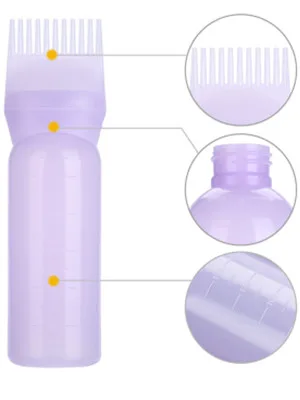 3 Colors Shampoo Bottle Coloring Oil Bottle Dye Brush Bottle with 120ml Capacity for Hair Dyeing(Purple) - product information 2