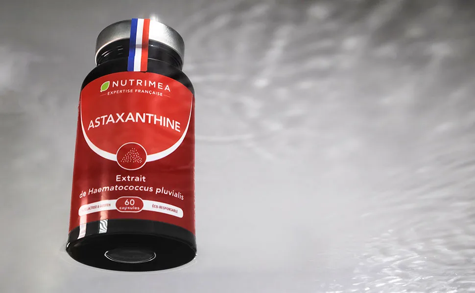 Astaxanthin - Haematococcus Pluvialis Extract 40 mg - 100% Natural - Vegan - Antioxidant - Premium Formula - 60 Capsules - Nutrimea - Made in France - product information 2