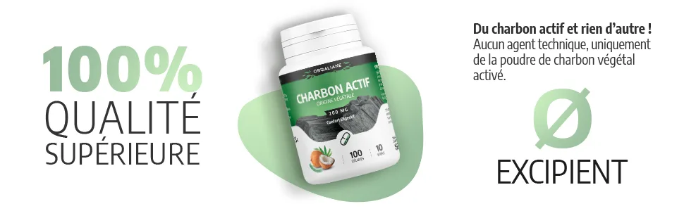 Activated Vegetable Charcoal - 200 mg - 200 Capsules - ORGALIANE - image 3
