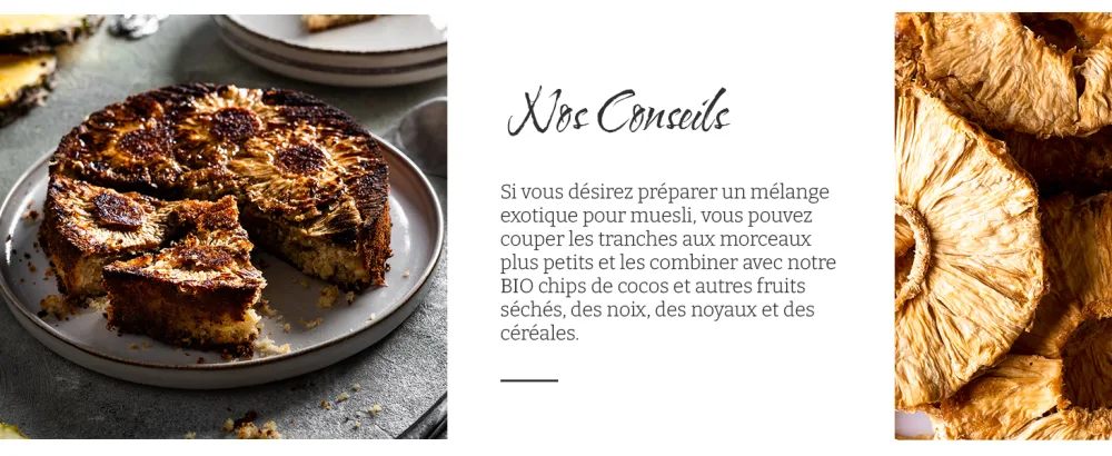 Biojoy Organic dried pineapple (1 kg) whole slices - découpage seche confit secs en bonne santé muesli vegan snack yaourt cuisine déshydraté naturel pur